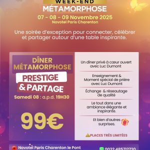 DÎNER MÉTAMORPHOSE PRESTIGE & PARTAGE